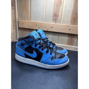 Nike Air Jordan 1 Mid GS University Blue Black White Size 7Y DQ8423-401